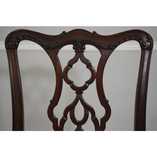 Set of 6 Henkel Harris Mahogany Chippendale Style Side Dining Chairs For Sale - Image 14 of 18
