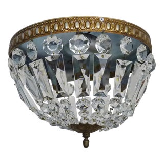 Vintage Two-Light Crown-Shaped Ceiling Light, 1960s For Sale