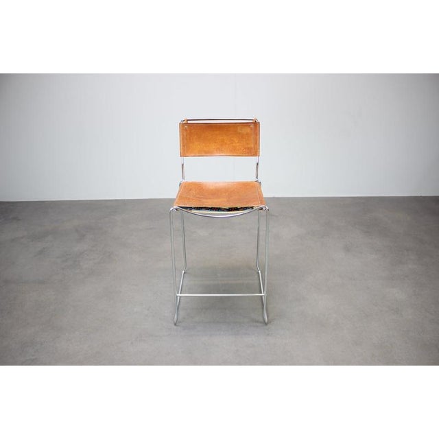 Leather Bar Stool by Giandomenico Belotti for Alias, Italy, 1970s For Sale - Image 3 of 15