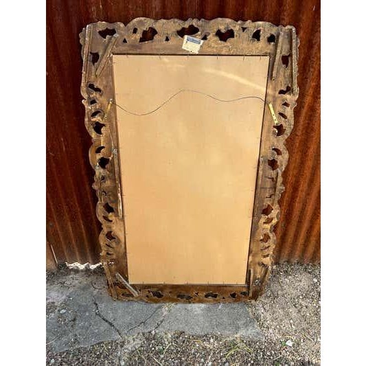 Spanish Rococo Revival Gilt and Gesso Wall Mirror, Wood Frame, 1940s For Sale In Philadelphia - Image 6 of 9