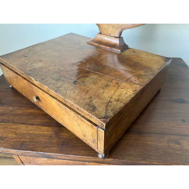 Antique French Walnut Dressing Table Mirror with Drawer, 1890s For Sale - Image 16 of 18
