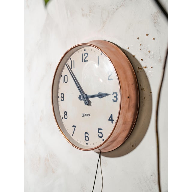 Large Copper Wall Clock from Gents of Leicester, 1920s For Sale - Image 13 of 17