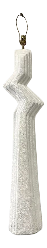 1980s Post-Modern Plaster Zig Zag Floor Lamp