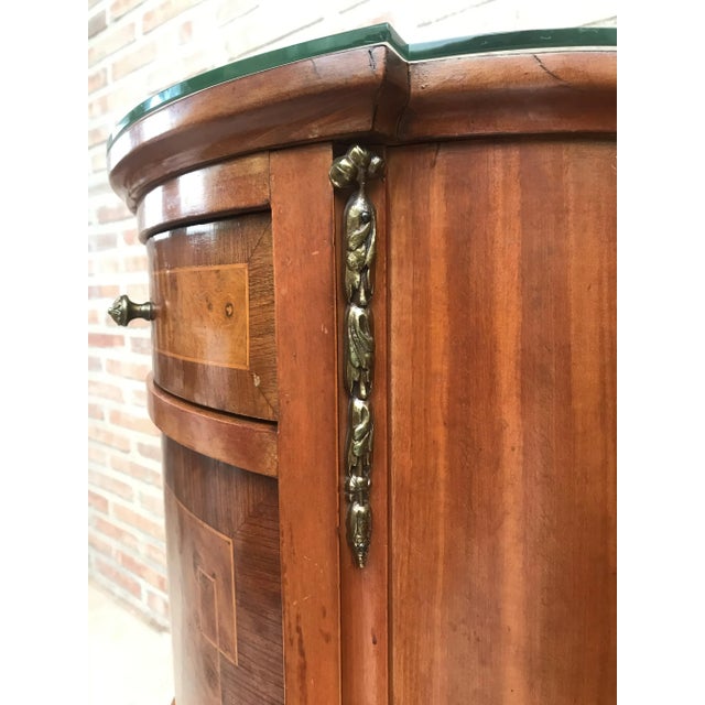 Vintage Louis XVI Style Metal and Mirror Marquetry Nightstands, 1920s, Set of 2 For Sale - Image 6 of 18