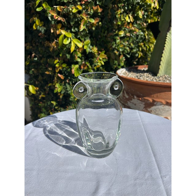 Glass Vintage Hand Blown Glass Pitcher For Sale - Image 7 of 12