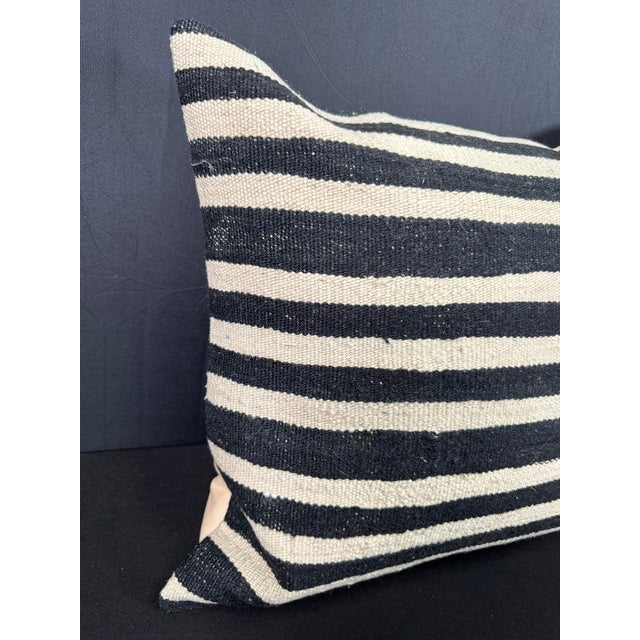 Turkish Hemp Pillow Cushion Natural Beige Black Pillow Cushion Cover 20x20 #30616 Enhance your home decor with our Kilim...