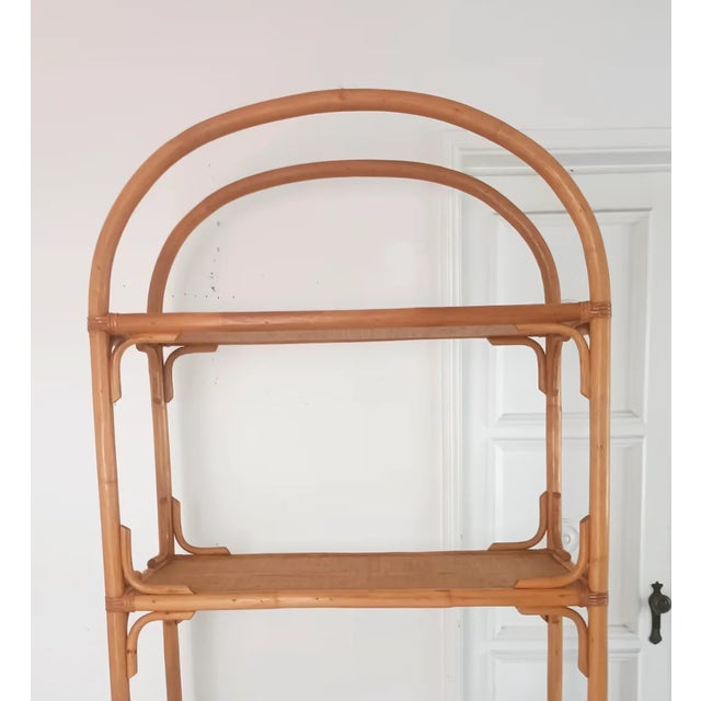 Tribal Vintage Large Bamboo Shelf For Sale - Image 3 of 15