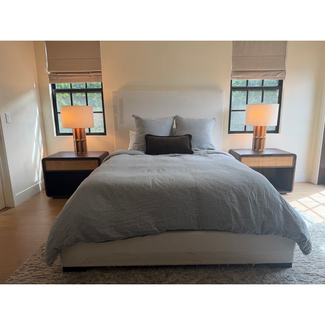Beautiful three-piece bedroom set from RH’s Santiago Collection by Thomas Bina and Ronald Sasson, finished in Espresso...