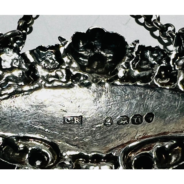 Silver Sterling Brandy Decanter Label/Bottle Ticket by Charles Rawlings, London, 1828 For Sale - Image 8 of 8