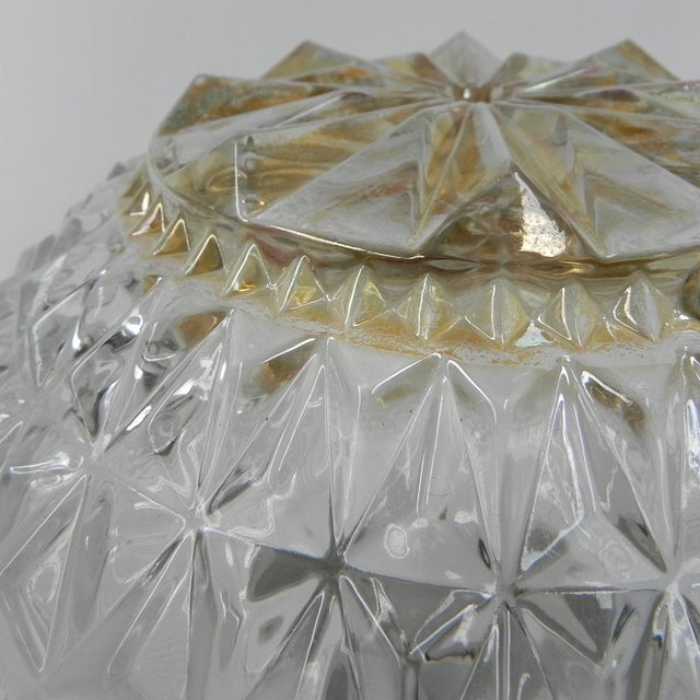 Vintage Ceiling Lamp with Glass Shade, 1960s For Sale - Image 10 of 12