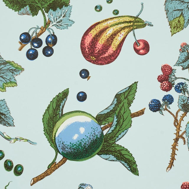 Contemporary SAMPLE - Schumacher Berry Grove Wallpaper In Sky For Sale - Image 3 of 4