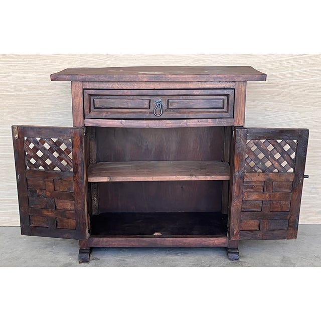 Spanish Carved Walnut Chest of Drawers, Nightstand or Narrow Console, 1920s For Sale - Image 6 of 11