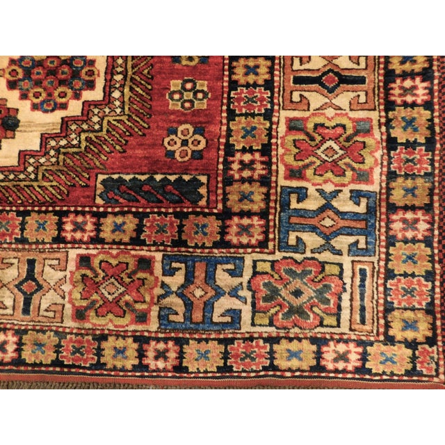 Vintage Hand Knotted Vegetable Dye Royal Choi Afghan Area Rug. 5'2"x 6'4" For Sale - Image 12 of 15