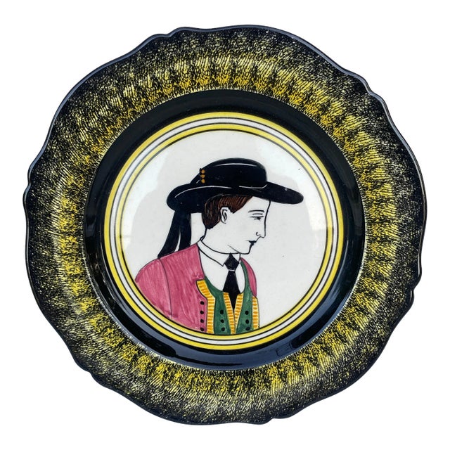 French Faience Plate Quimper Circa 1950 For Sale