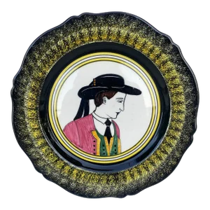 French Faience Plate Quimper Circa 1950