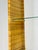 Wicker and Glass Etagere Bookcase Display Shelf Attributed to Founders, Mid Century Modern For Sale - Image 14 of 15