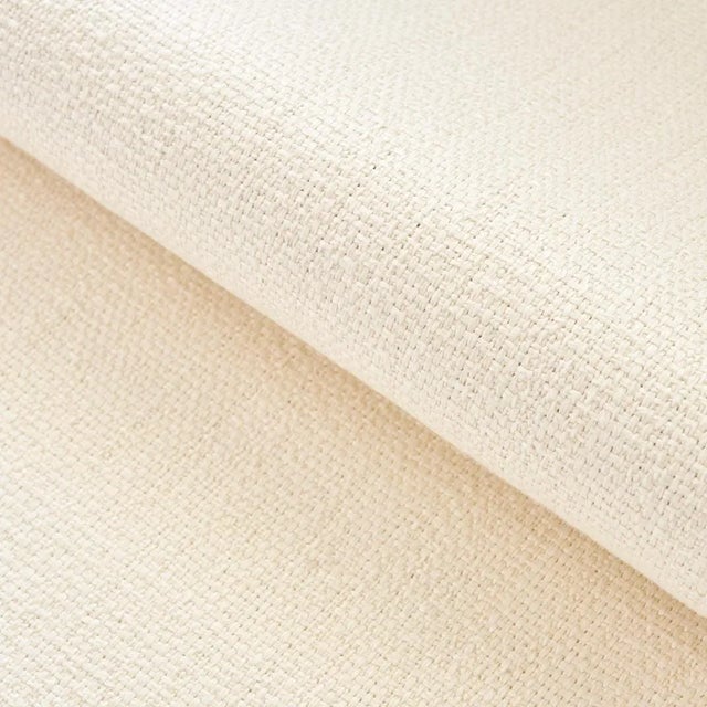 Transitional Schumacher Marli Indoor/Outdoor Hemp Fabric in Ivory For Sale - Image 3 of 3
