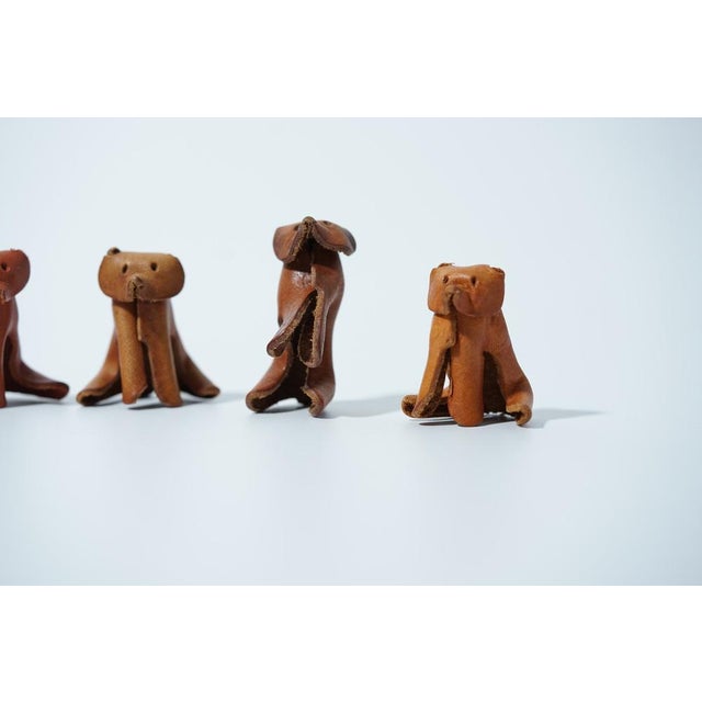 Leather Dogs by Deru, 1960s, Set of 8 For Sale - Image 10 of 14