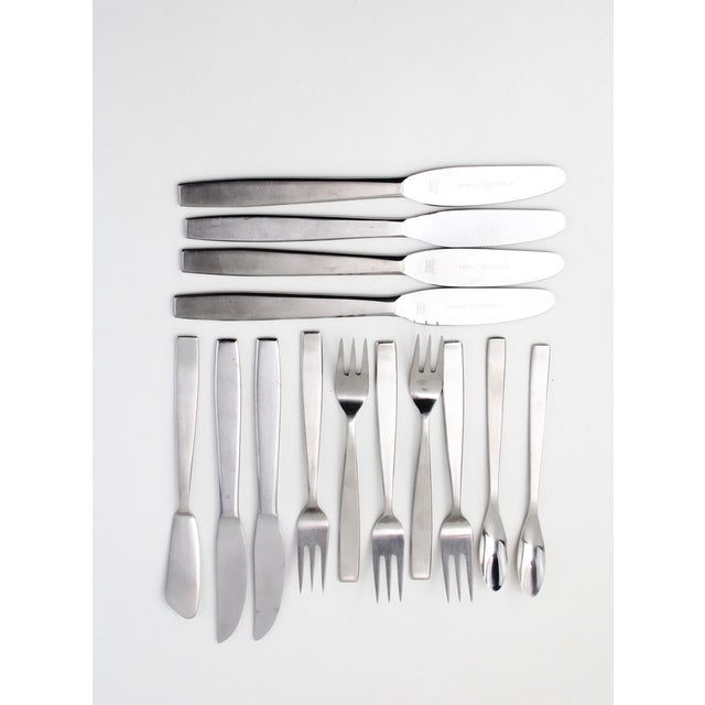 AMBOSS Model 2050 Cutlery by Helmut Alder for Amboss, 1954, Set of 14 For Sale - Image 4 of 9