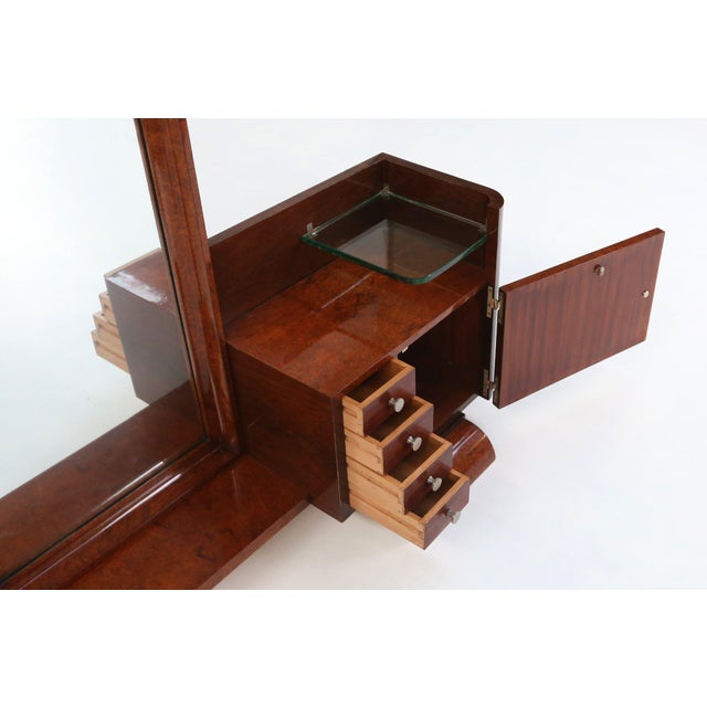 Art Deco Dressing Mirror in Walnut Veneer by De Coene, 1930s For Sale - Image 4 of 15