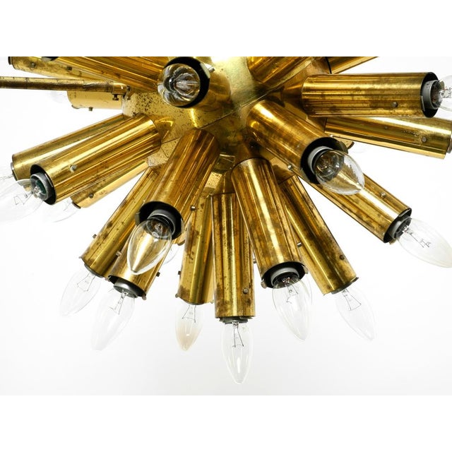 Gold Space Age Brass Ceiling Lamp from J.T. Kalmar, 1960s For Sale - Image 8 of 18
