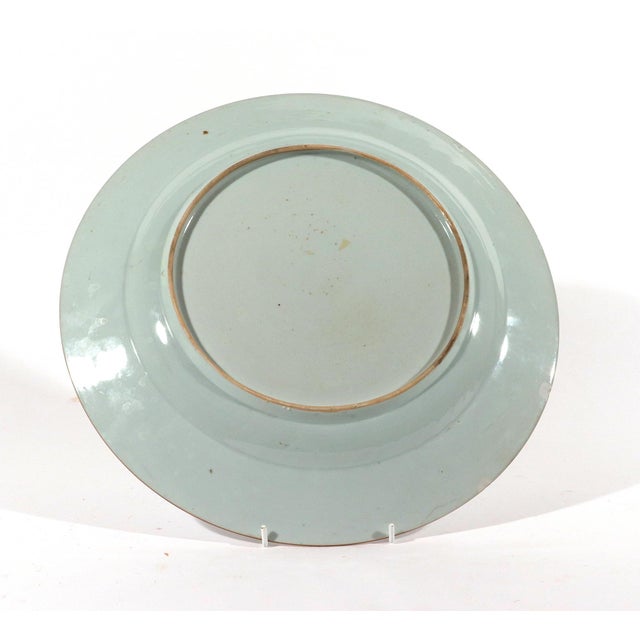 Rose 18th-Century Chinese Export Porcelain Famille Rose ‘Garden’ Dishes - a Pair For Sale - Image 8 of 18