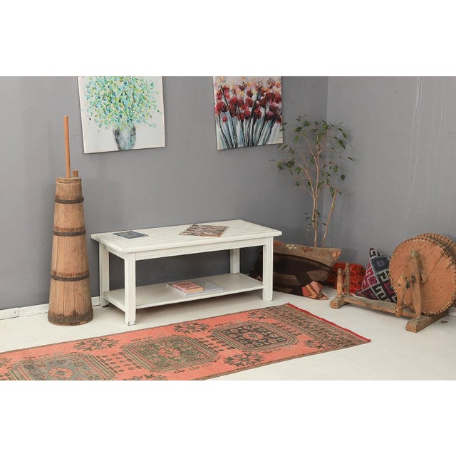 Mid 20th Century Vintage Decorative Turkish Oushak Runner For Sale In Los Angeles - Image 6 of 7