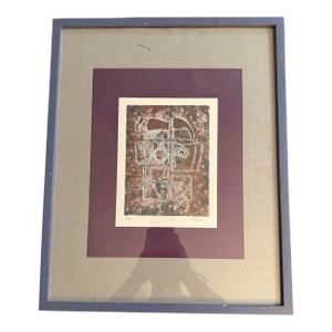 Vintage 1992 Huidie Signed Very Limited Lithograph Numbered 3/4