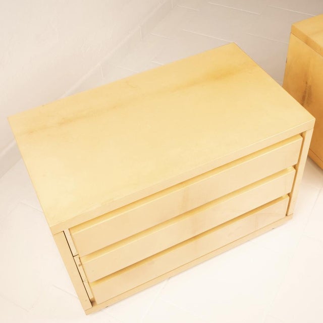 Pair of Vintage Parchment Nightstands by Aldo Tura, 1960s For Sale - Image 11 of 18