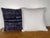 Distressed Blue and White Batik Pillows, Cotton and Linen, India For Sale In Los Angeles - Image 6 of 8