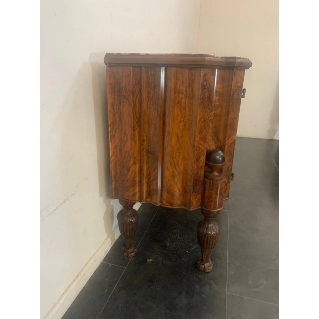 Metal Art Deco Rosewood & Pietra Medicea Marble Sideboard, 1930s For Sale - Image 7 of 14