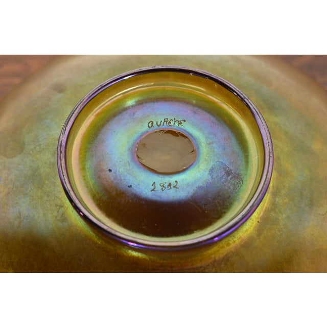 Steuben Aurene Iridescent Art Glass Fruit Bowl or Center Bowl For Sale In South Bend - Image 6 of 8