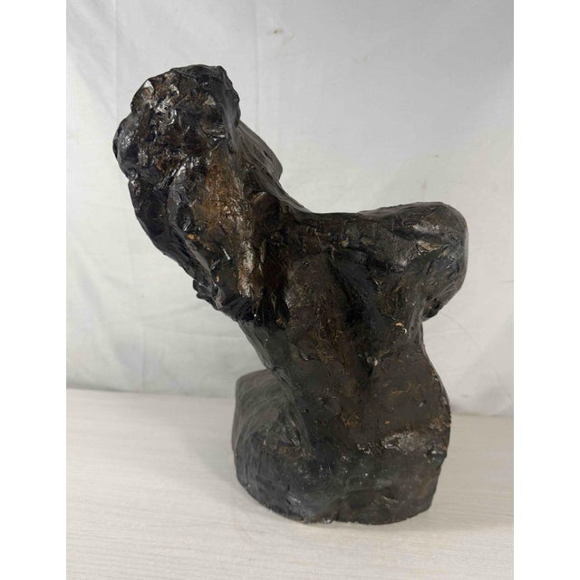 This exceptional mid-century modern figurative sculpture titled "Seated Female" was hand-sculpted by Herbert Simon in...
