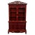 Carved and Gilded Red Lacquered Wood Bookcase, 1890s For Sale - Image 9 of 9