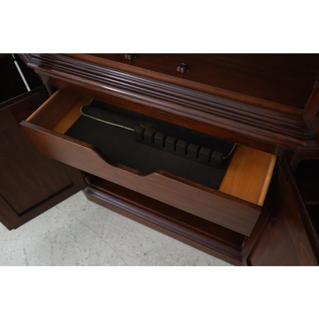 Harden Furniture 1980s Harden Cherry 2 Piece 4 Door China Cabinet For Sale - Image 4 of 18