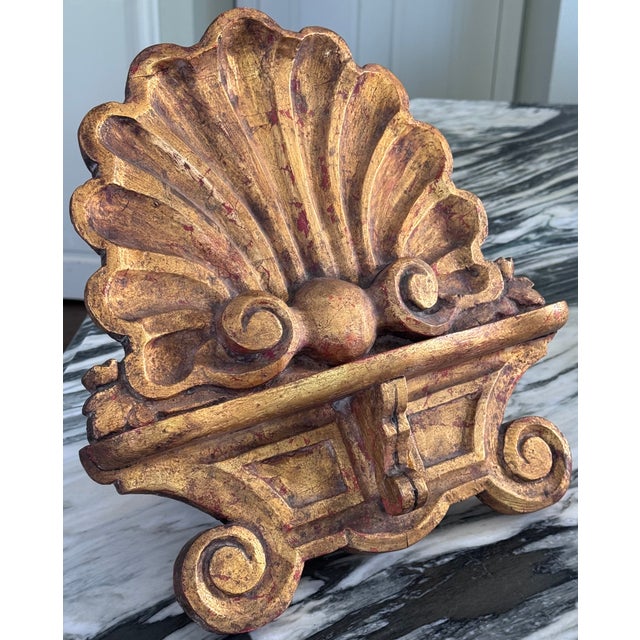 Made in Italy Vintage Grotto Shell Motif Carved Easel For Sale - Image 14 of 16