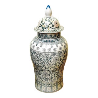 Mid-Century Majestic 145 Lbs. Earthenware Chinese Urn For Sale