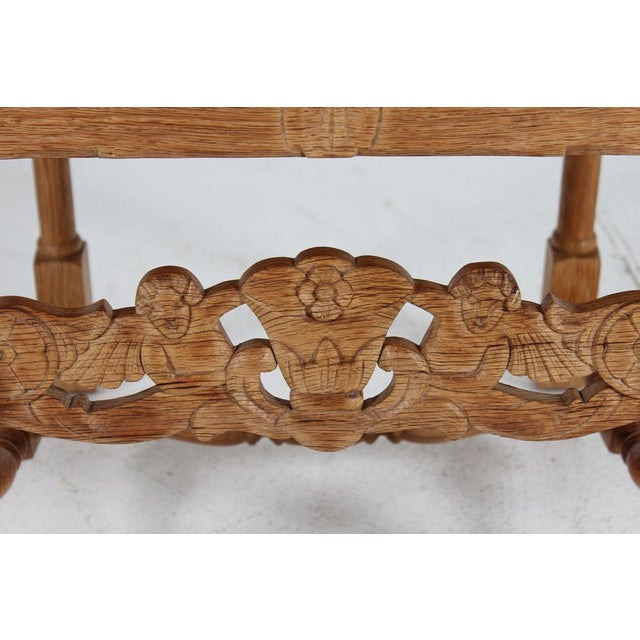 Wood Danish Renaissance Handcrafted Armchair in Oak and New Sheepskin by Axel Einar Hjorth, 1940s For Sale - Image 7 of 9