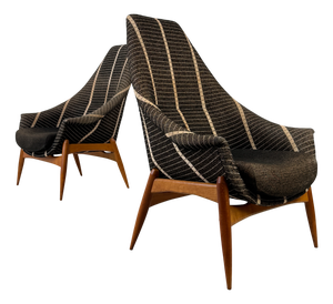 Vintage High-Back Chairs by Julia Gaubek, 1960s, Set of 2