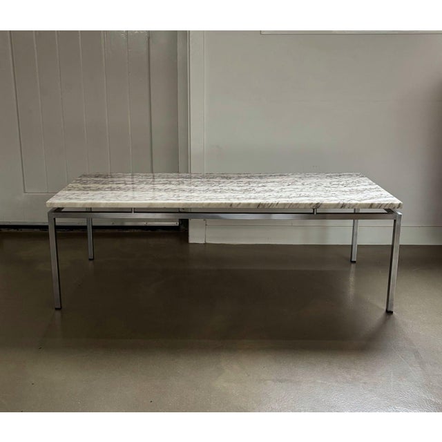 Vintage Coffee Table with Marble Top by Gerard Van Den Berg for T Spectrum, 1960s For Sale - Image 4 of 11