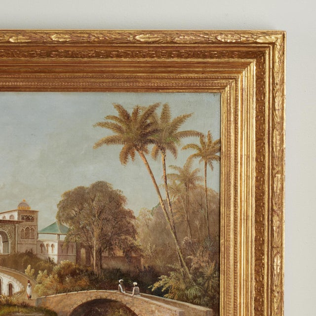 Late 19th Century Antique Orientalist India Landscape Oil Painting by Daniel C. Grose For Sale - Image 5 of 14