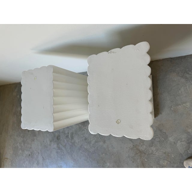 1980s Postmodern Geometric Plaster Console / Dining Table Base | Chairish