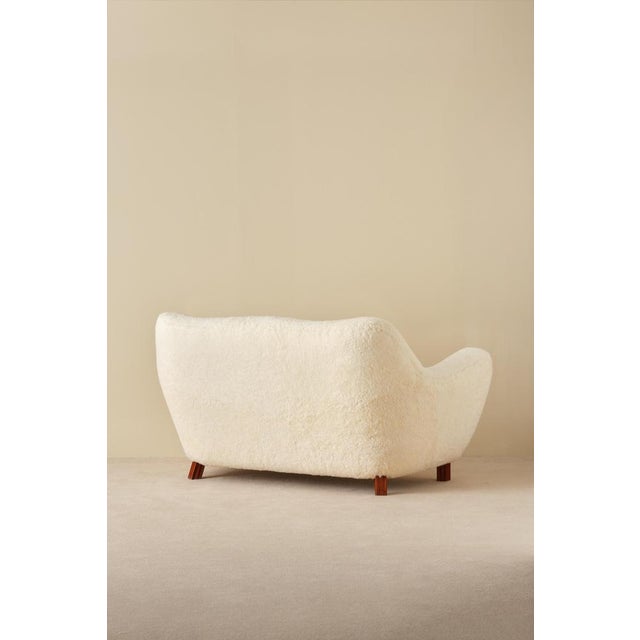 Vintage Swedish Sheepskin Sofa, 1950s For Sale - Image 4 of 8
