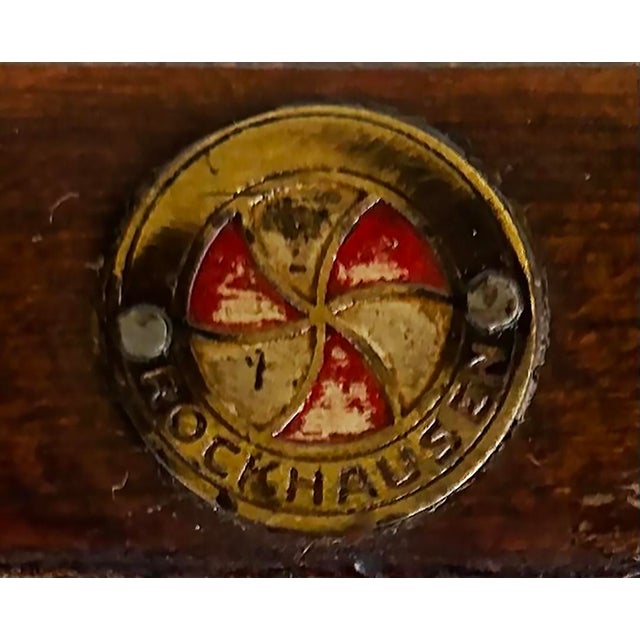 Early 20th Century Ernst Rockhausen German Arts and Crafts Pedestal Stand in Wood and Brass For Sale - Image 11 of 11