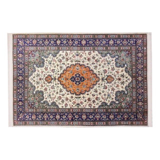 Middle Eastern Hand-Knotted Ghom Rug For Sale