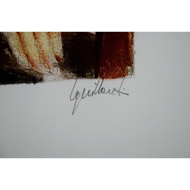 Remo Squillantini La Signora in Rosso Signed Lithograph 48/175 Framed 1980s For Sale - Image 9 of 12