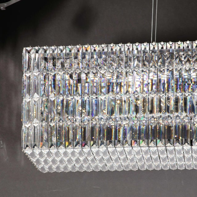 2009 Modernist Glitterbox Chandelier in Crystal and Polished Chrome by Swarovski For Sale In New York - Image 6 of 13
