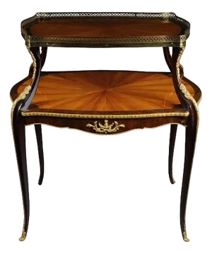 French Side Table / Shelf in the style of F. Linke