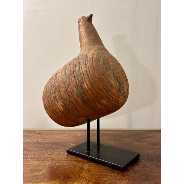 1960s Rare 1960s Aldo Londi for Bitossi Italian Ceramic Bird Sculpture For Sale - Image 5 of 9