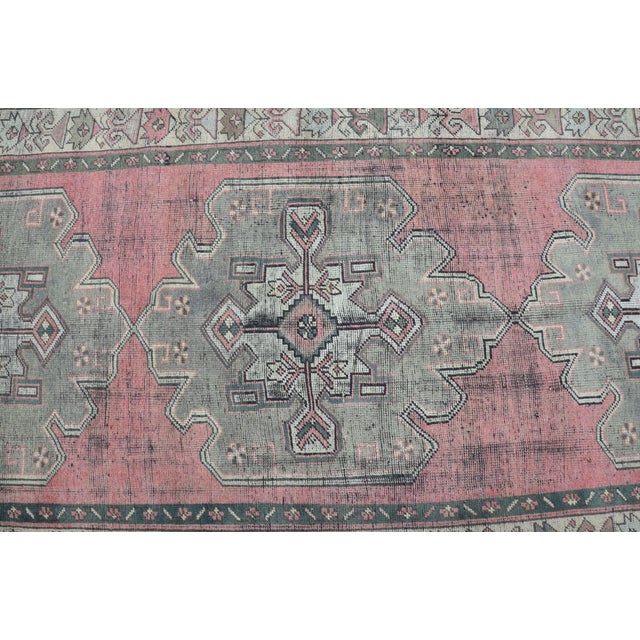 Textile Vintage Handknotted Wool Ethnic Rug For Sale - Image 7 of 10